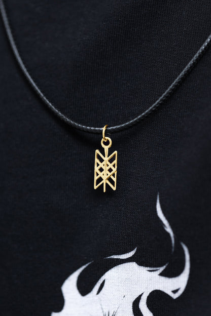 vkngjewelry Pendant Gold Celtic Pendant With Algiz Rune