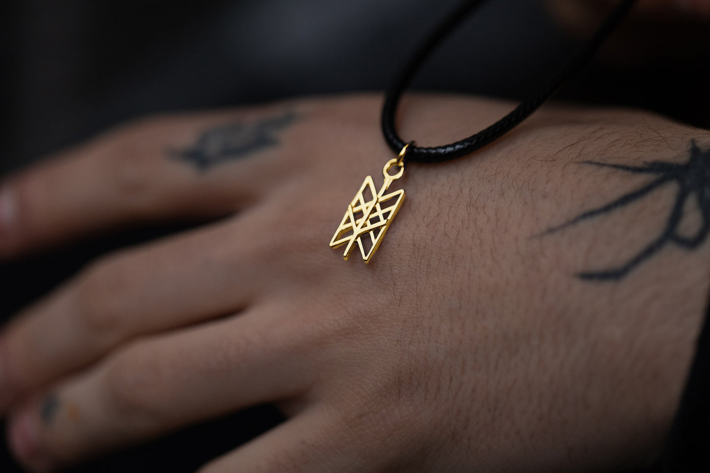 vkngjewelry Pendant Gold Celtic Pendant With Algiz Rune