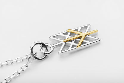 vkngjewelry Pendant Gold Celtic Pendant With Algiz Rune