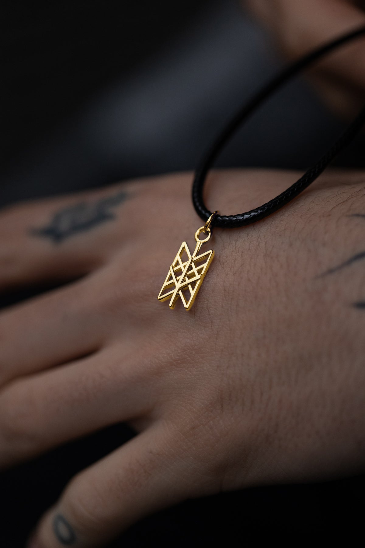 vkngjewelry Pendant Gold Celtic Pendant With Algiz Rune