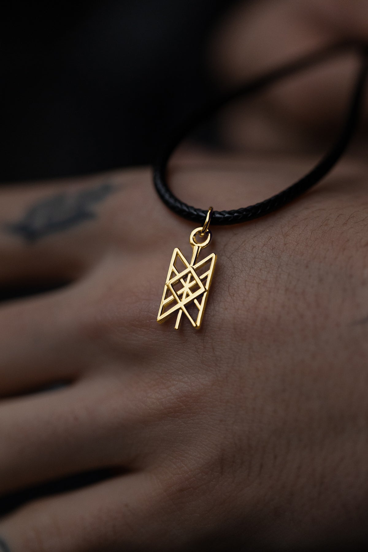 vkngjewelry Pendant Gold Celtic Pendant With Othala Rune