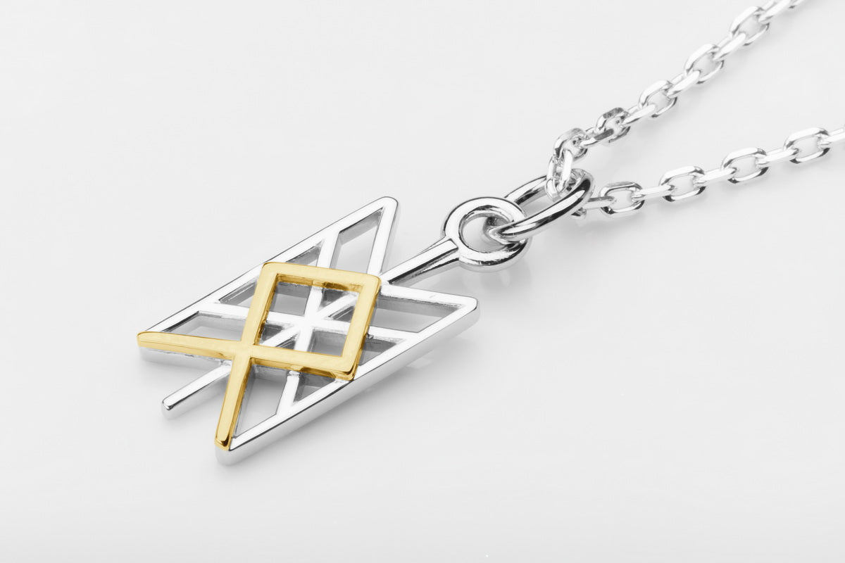 vkngjewelry Pendant Gold Celtic Pendant With Othala Rune
