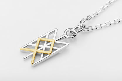 vkngjewelry Pendant Gold Celtic Pendant With Othala Rune