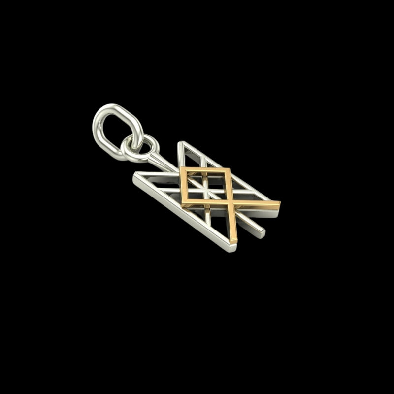 vkngjewelry pendentif Gold Celtic Pendant With Othala Rune