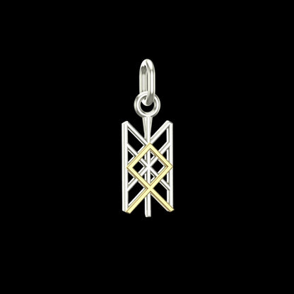 vkngjewelry pendentif Gold Celtic Pendant With Othala Rune