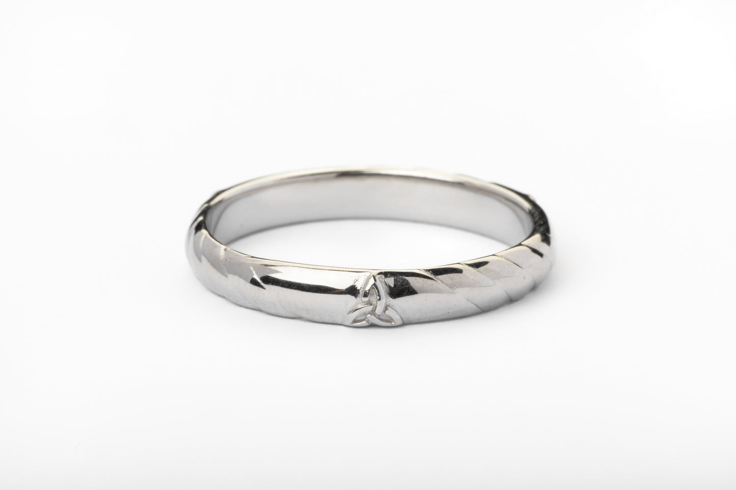 vkngjewelry Ring Gold Celtic Trinity Knot Ring, Twisted Band Viking Jewelry