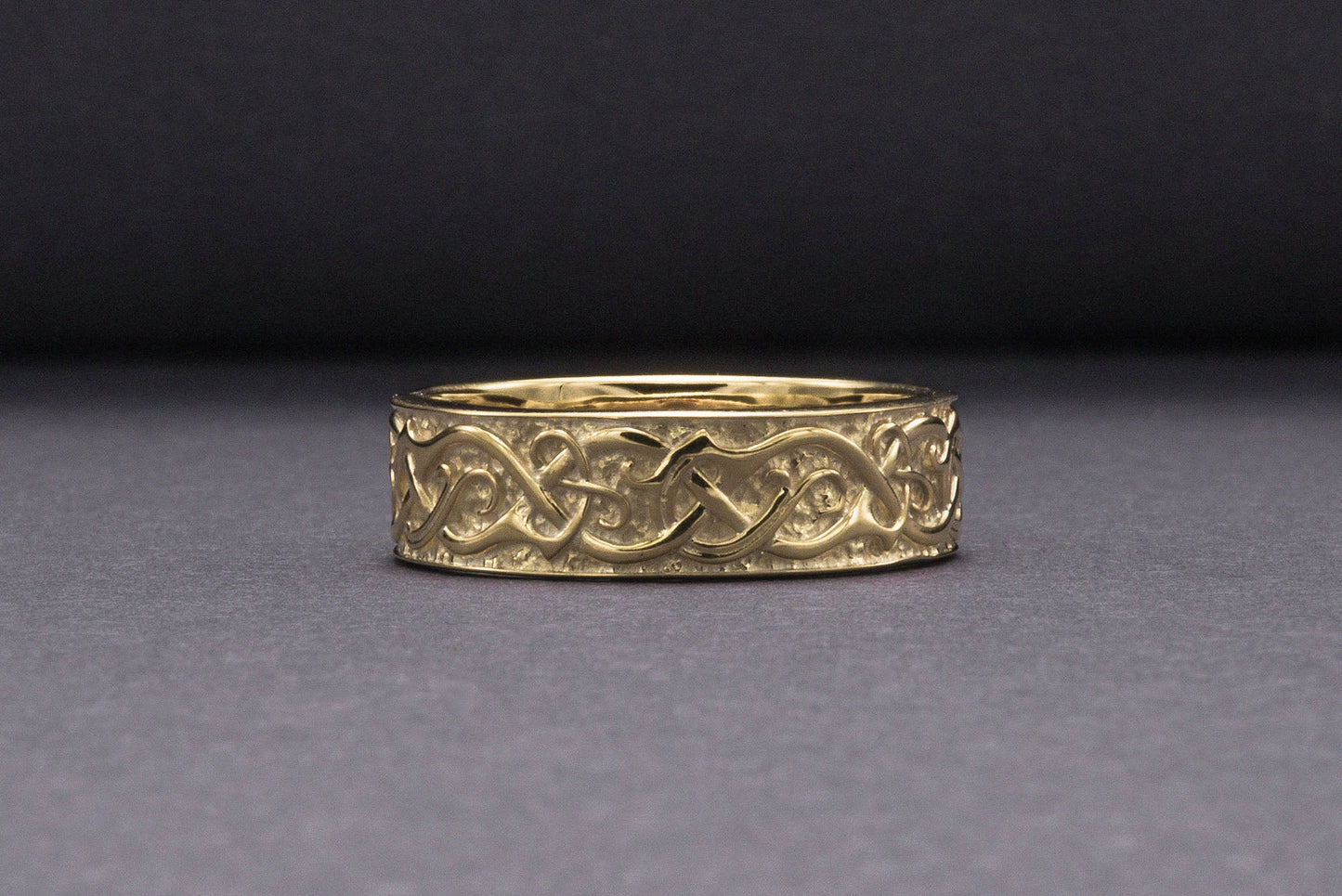 vkngjewelry Ring Handcrafted JÖRMUNGANDR Ornament Ring Gold