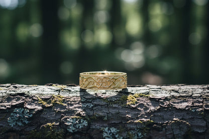 vkngjewelry Ring Handcrafted JÖRMUNGANDR Ornament Ring Gold