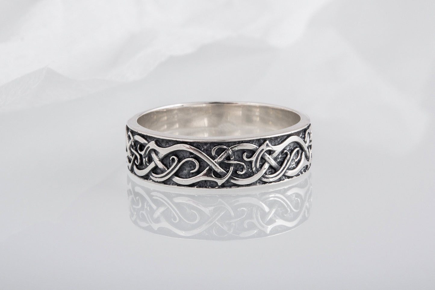 vkngjewelry Ring Handcrafted JÖRMUNGANDR Ornament Ring Gold