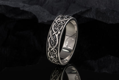 vkngjewelry Ring Handcrafted JÖRMUNGANDR Ornament Ring Gold