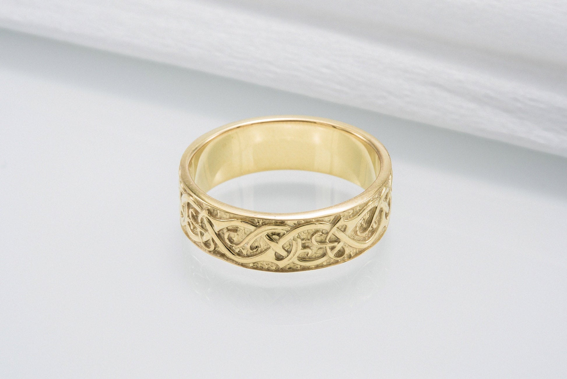 vkngjewelry Ring Handcrafted JÖRMUNGANDR Ornament Ring Gold