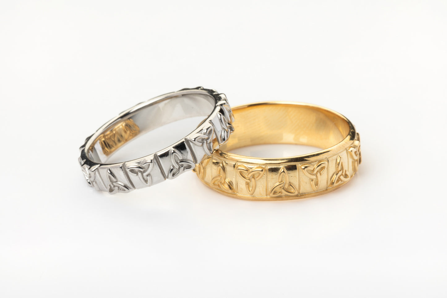 vkngjewelry Ring Gold Triquetra Wedding Ring, Handmade Viking Jewelry