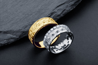 vkngjewelry Ring Golden Braided Knot Ring, Artisan Celtic Jewelry Design