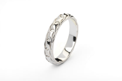 vkngjewelry Ring Golden Infinity Knot Pattern Ring, Handmade Scandinavian Jewelry