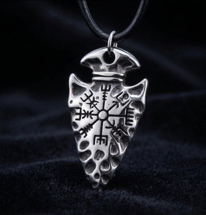 vkngjewelry Pendant Gungnir Spear Vegvisir 316L Pendant