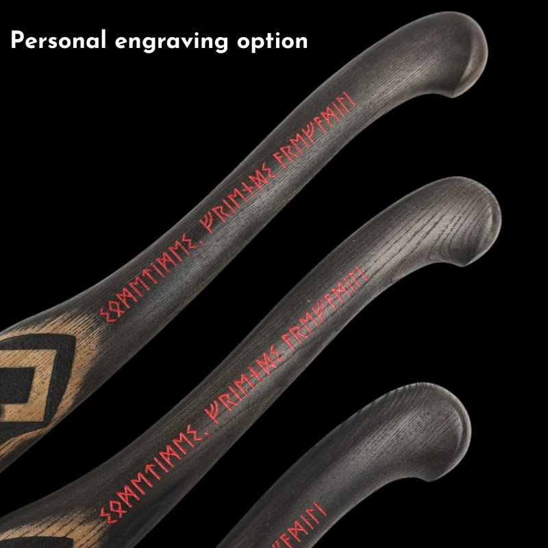 vkngjewelry hache Hand Forged Axe “OTHALA” With Leather Cover