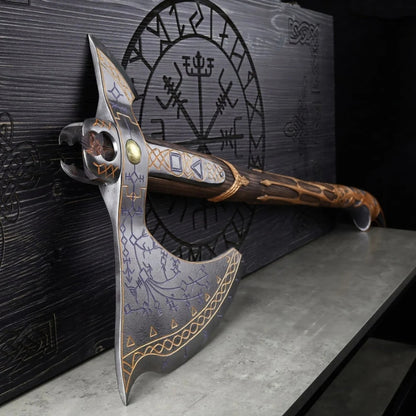 vkngjewelry hache Hand-Forged Gold Leviathan Axe