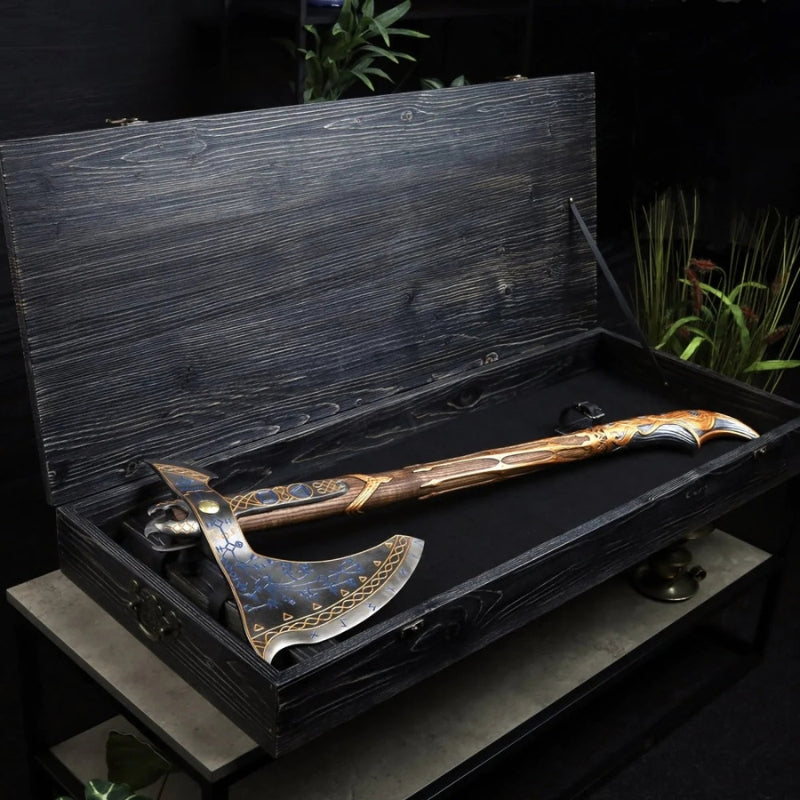 vkngjewelry hache Hand-Forged Gold Leviathan Axe