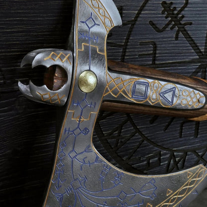 vkngjewelry hache Hand-Forged Gold Leviathan Axe