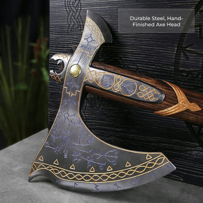 vkngjewelry hache Hand-Forged Gold Leviathan Axe