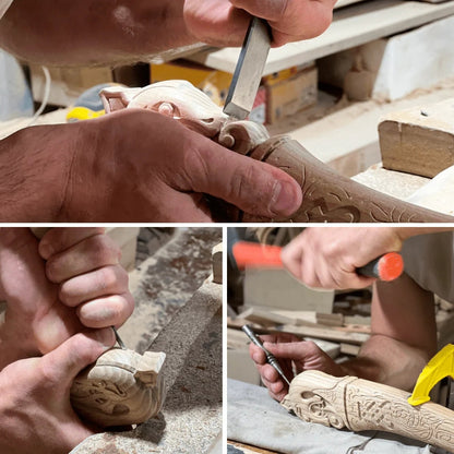 vkngjewelry hache Hand-forged Leviathan Axe With Leather Wrap