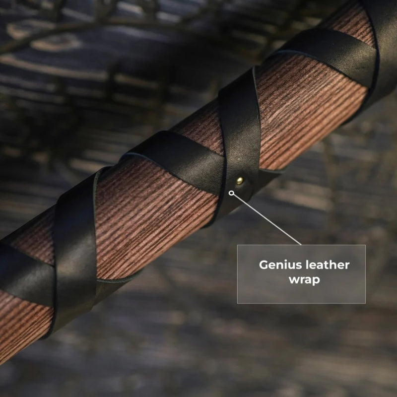 vkngjewelry hache Hand-forged Leviathan Axe With Leather Wrap