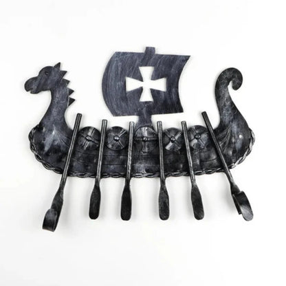 vkngjewelry hache Hand-forged Ragnarok Kratos Axe With Carved Handle And Luminescent Runes Hand-forged