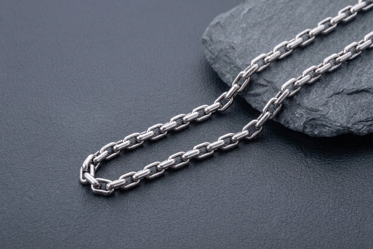 vkngjewelry Chain Handcrafted 925 silver solid men's Anchor Chain with masive chain links