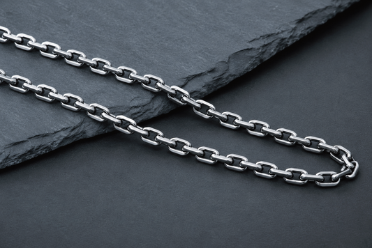 vkngjewelry Chain Handcrafted 925 silver solid men's Anchor Chain with masive chain links