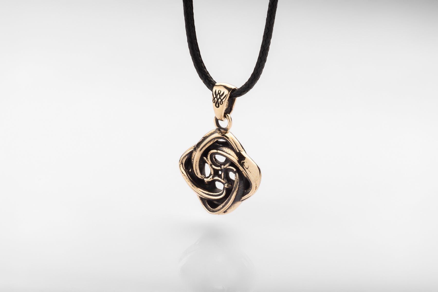 vkngjewelry Pendant Handcrafted Brass Celtic Knot Pendant