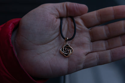 vkngjewelry Pendant Handcrafted Brass Celtic Knot Pendant