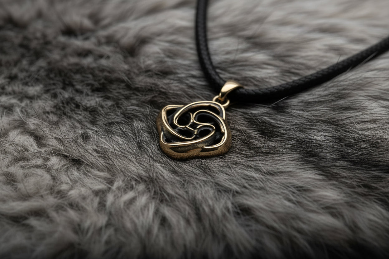 vkngjewelry Pendant Handcrafted Brass Celtic Knot Pendant