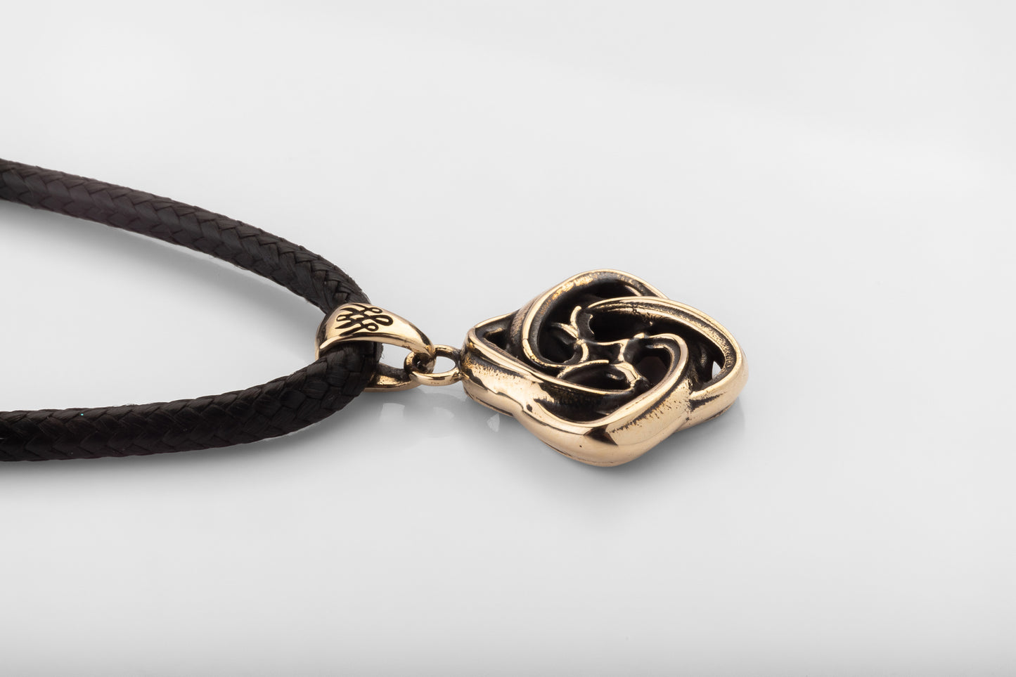 vkngjewelry Pendant Handcrafted Brass Celtic Knot Pendant