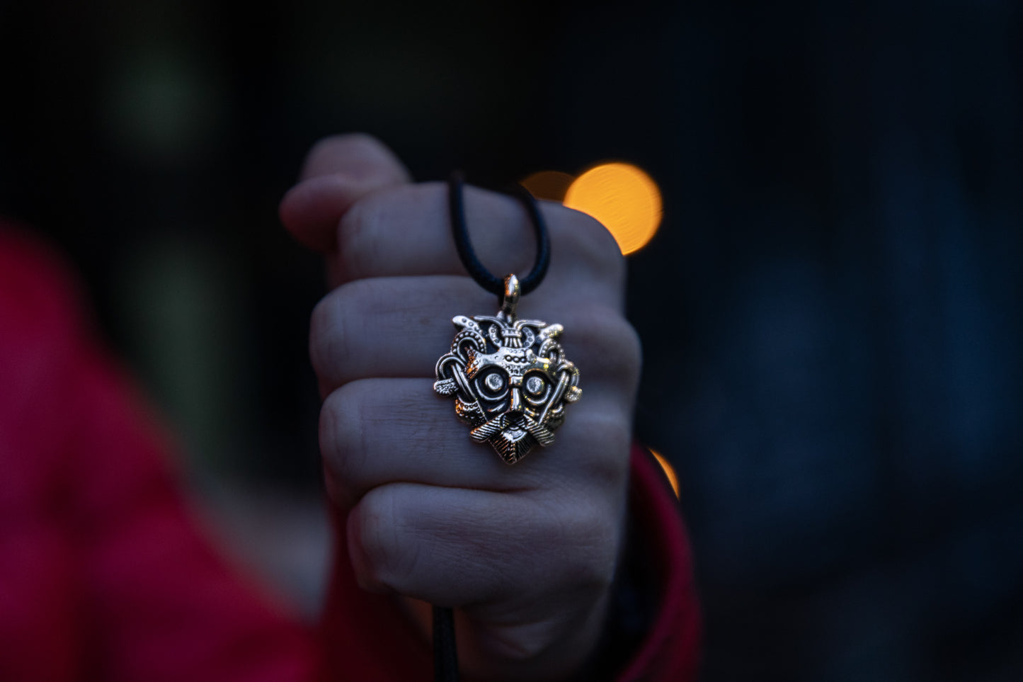 vkngjewelry Pendant Handcrafted Brass Odin Mask Pendant