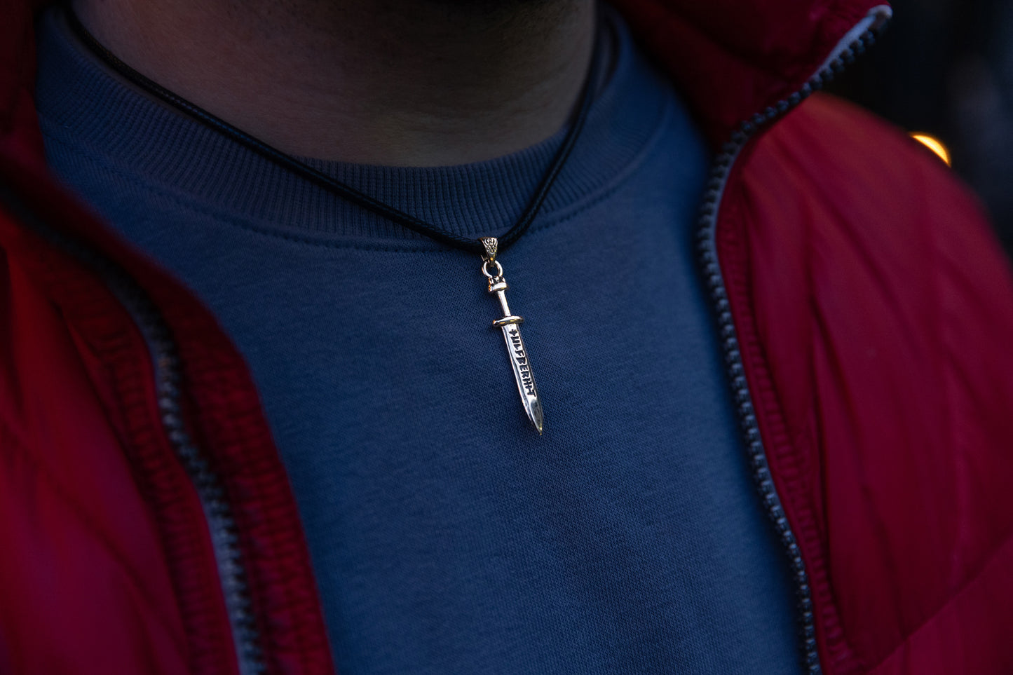 vkngjewelry Pendant Handcrafted Brass Ulfberht Sword Pendant Necklace