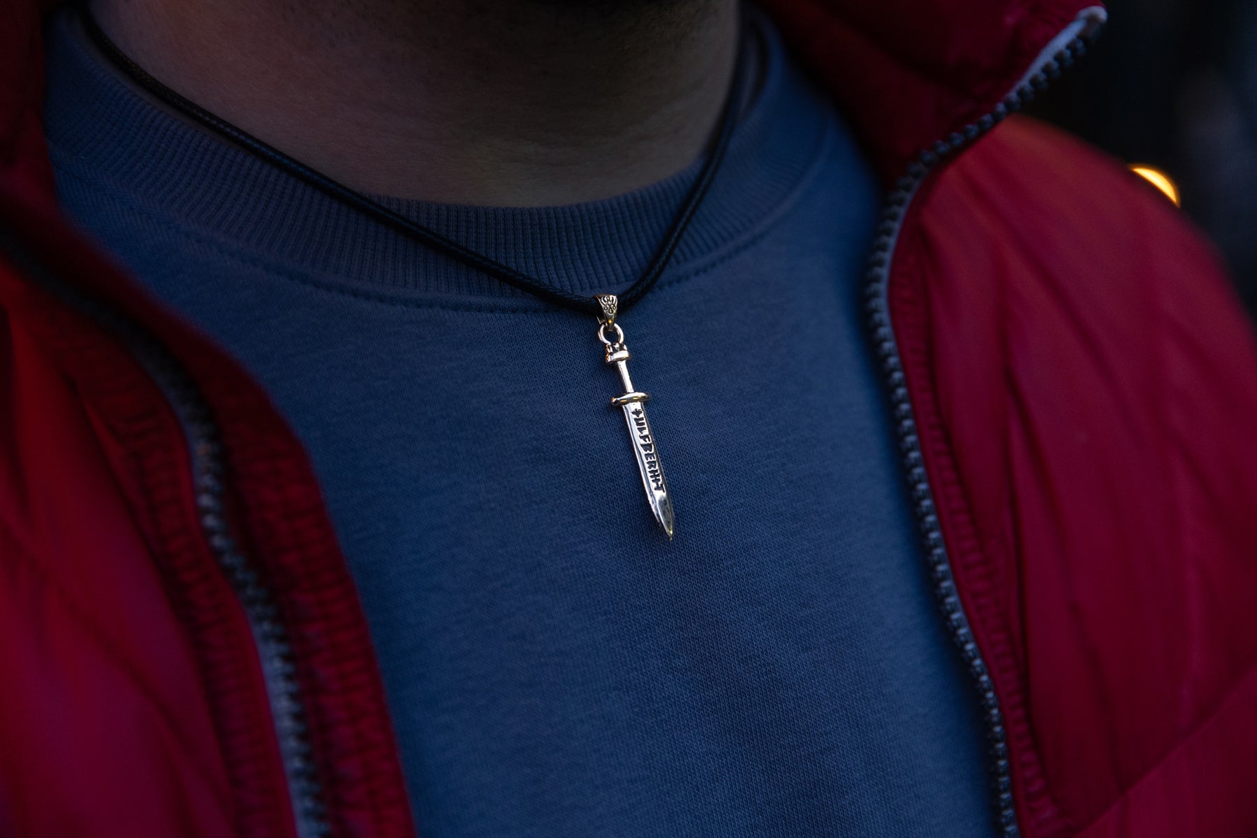 vkngjewelry Pendant Handcrafted Brass Ulfberht Sword Pendant Necklace