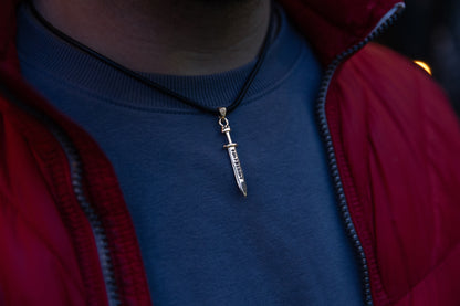 vkngjewelry Pendant Handcrafted Brass Ulfberht Sword Pendant Necklace