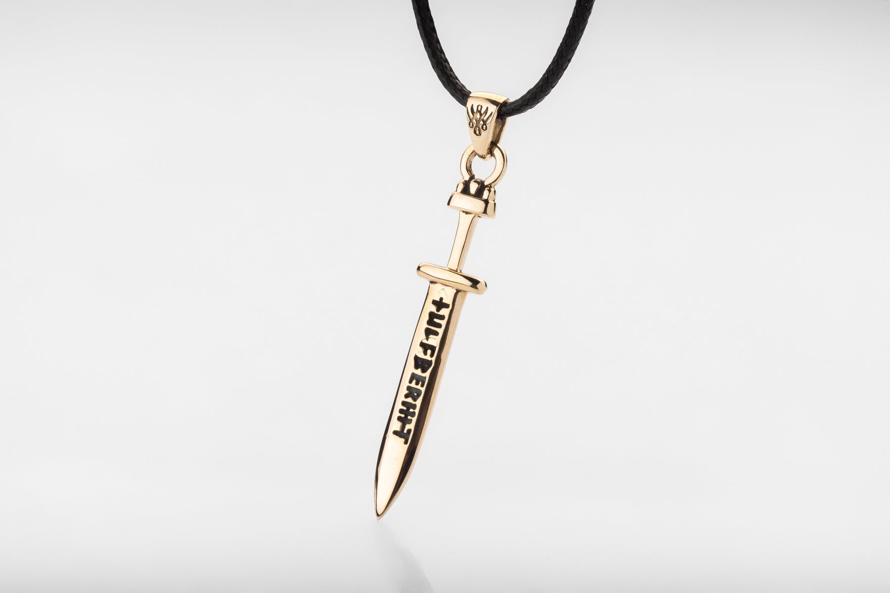 vkngjewelry Pendant Handcrafted Brass Ulfberht Sword Pendant Necklace