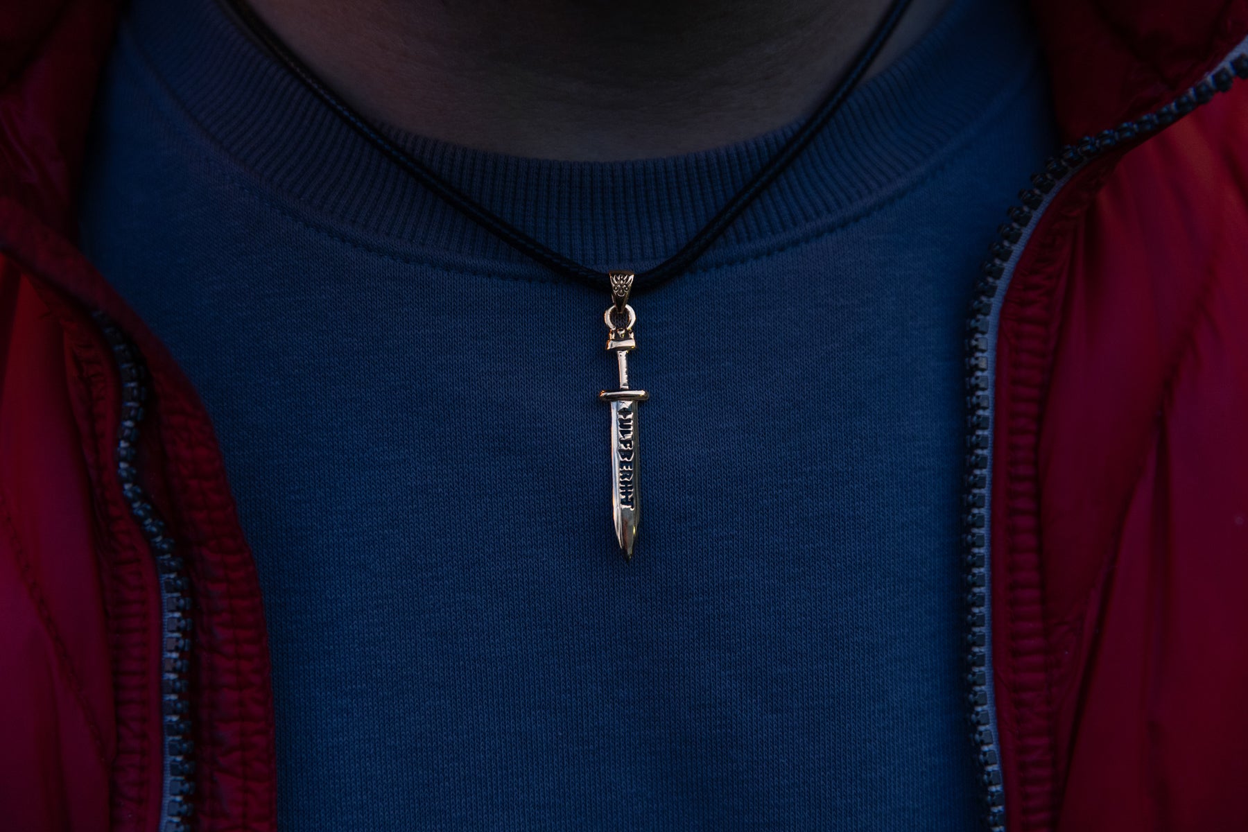 vkngjewelry Pendant Handcrafted Brass Ulfberht Sword Pendant Necklace