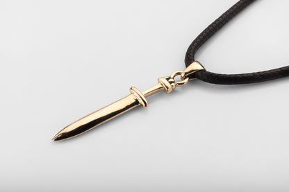 vkngjewelry Pendant Handcrafted Brass Ulfberht Sword Pendant Necklace