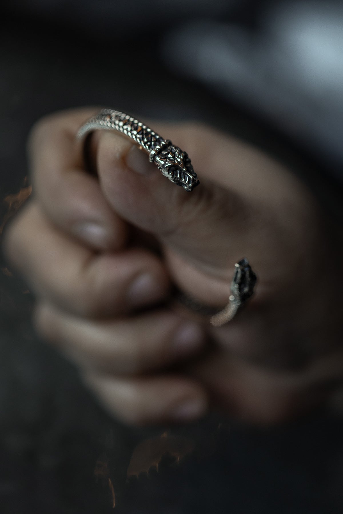 vkngjewelry Bracelet Handcrafted Brass Viking Arm Ring Nordic Snake Cuff Bracelet