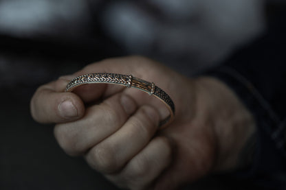 vkngjewelry Bracelet Handcrafted Brass Viking Arm Ring Nordic Snake Cuff Bracelet