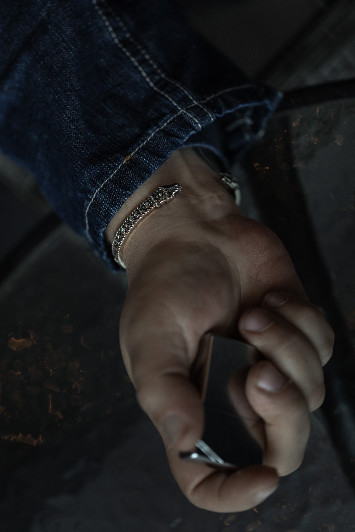 vkngjewelry Bracelet Handcrafted Brass Viking Arm Ring Nordic Snake Cuff Bracelet