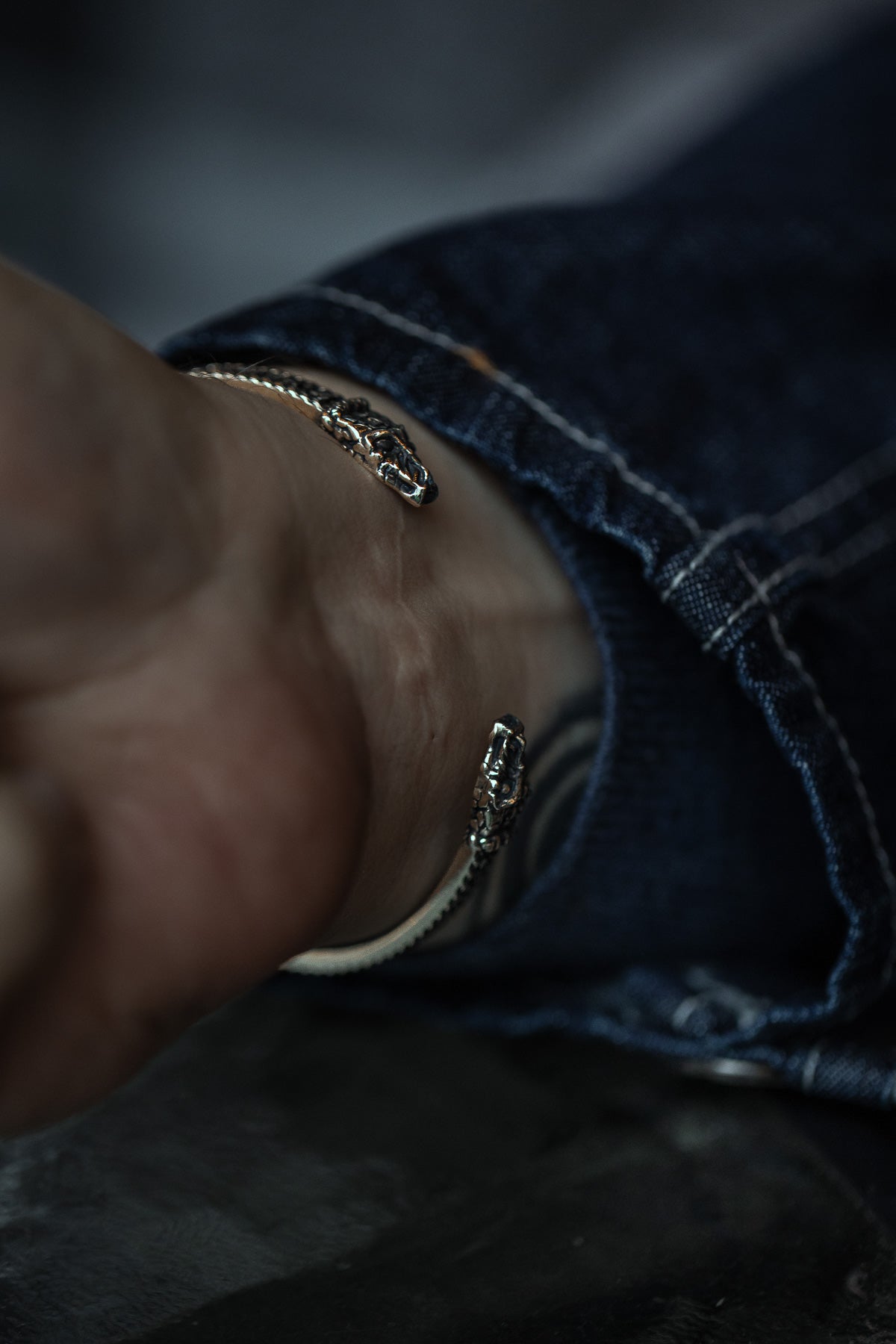 vkngjewelry Bracelet Handcrafted Brass Viking Arm Ring Nordic Snake Cuff Bracelet