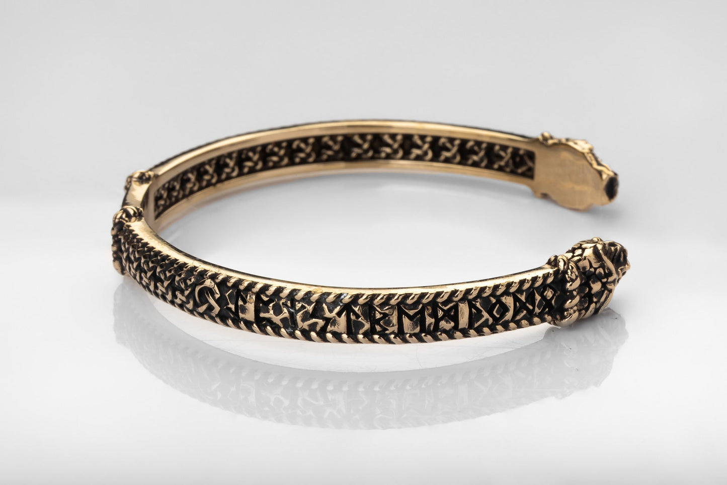 vkngjewelry Bracelet Handcrafted Brass Viking Arm Ring Nordic Snake Cuff Bracelet