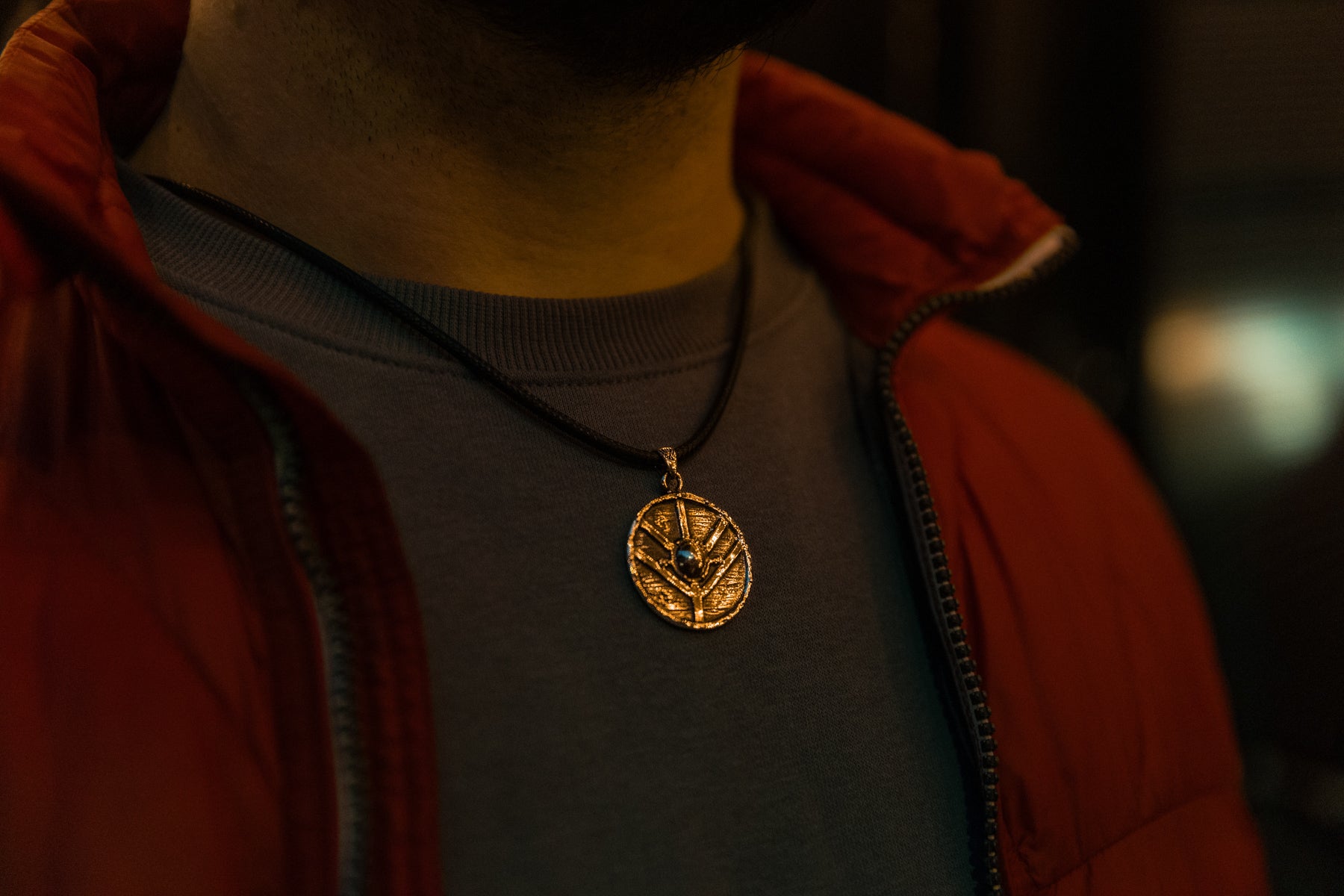 vkngjewelry Pendant Handcrafted Brass Viking Warrior Shield Pendant