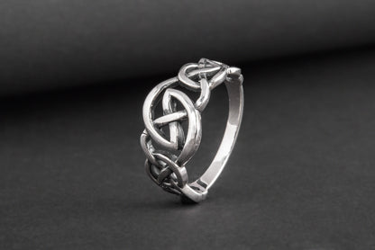 vkngjewelry Ring Handcrafted  Celtic Ornament Sterling Silver Ring