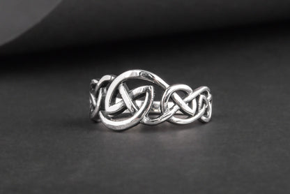 vkngjewelry Ring Handcrafted  Celtic Ornament Sterling Silver Ring