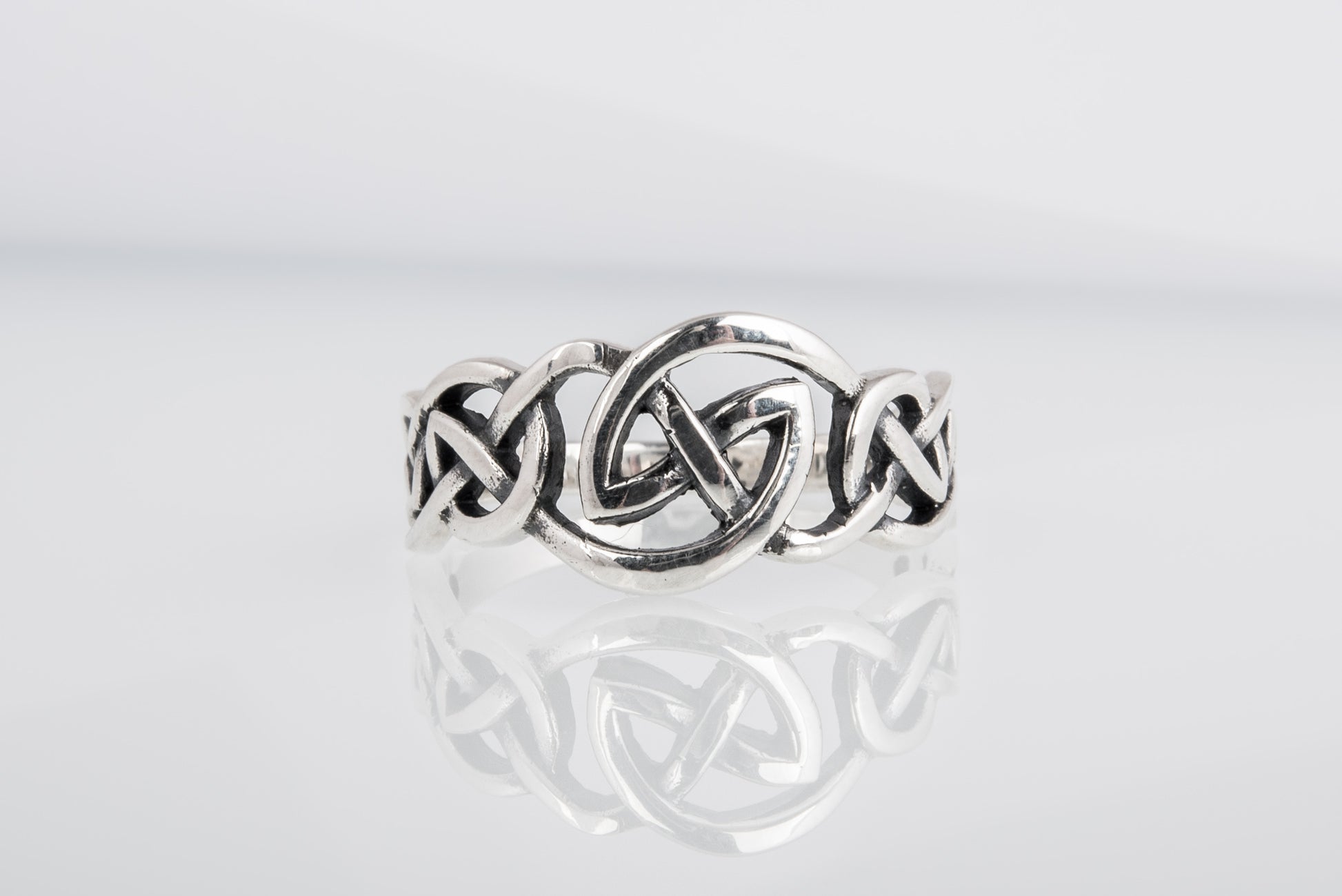 vkngjewelry Ring Handcrafted  Celtic Ornament Sterling Silver Ring