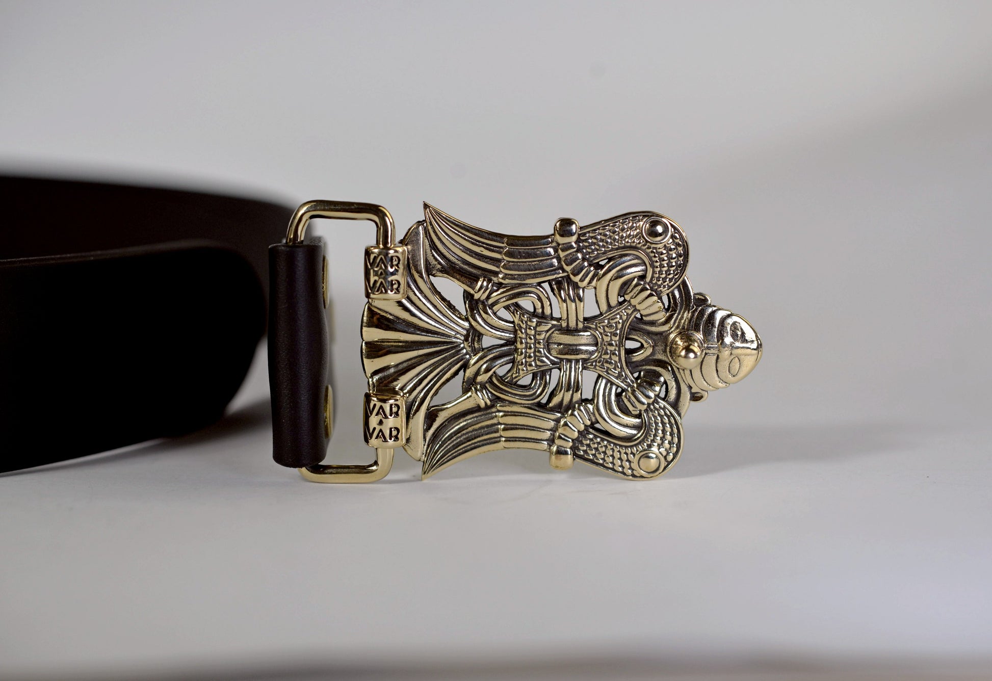 vkngjewelry Belt Handcrafted Loki Brass Belt Buckle